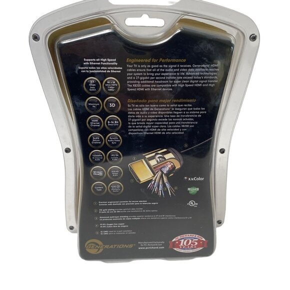 HDMI High Speed Cable with Ethernet 27 Gbps 8 FT 8200 Series NEW - Picture 2 of 8